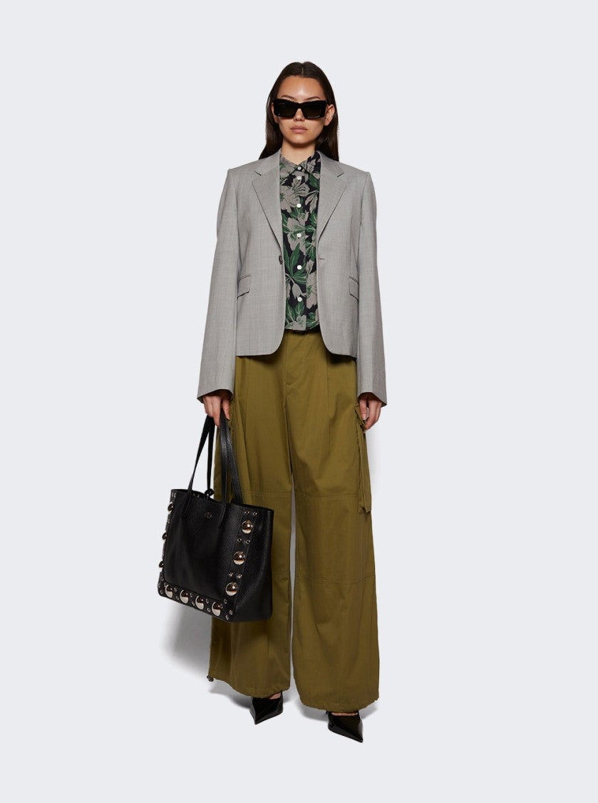 Valentino Garavani Medium Grainy Calfskin Shopping Tote With Signature Vlogo