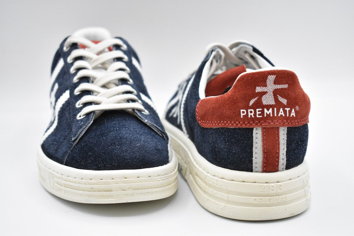 Premiata Black Suede Laced Sneakers