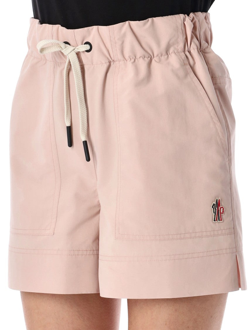 Moncler Grenoble Genius Relaxed Fit Pink Shorts With Drawstring
