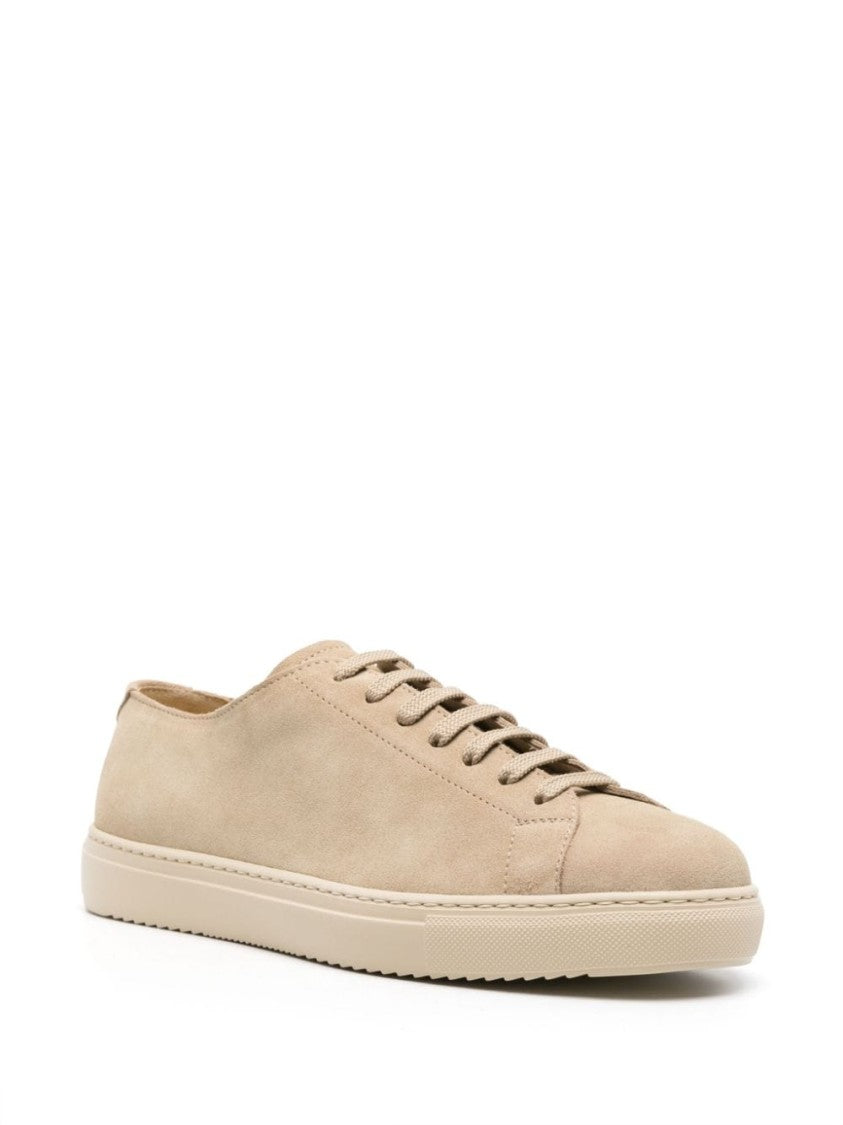 Doucal's Logo-Debossed Suede Sneakers