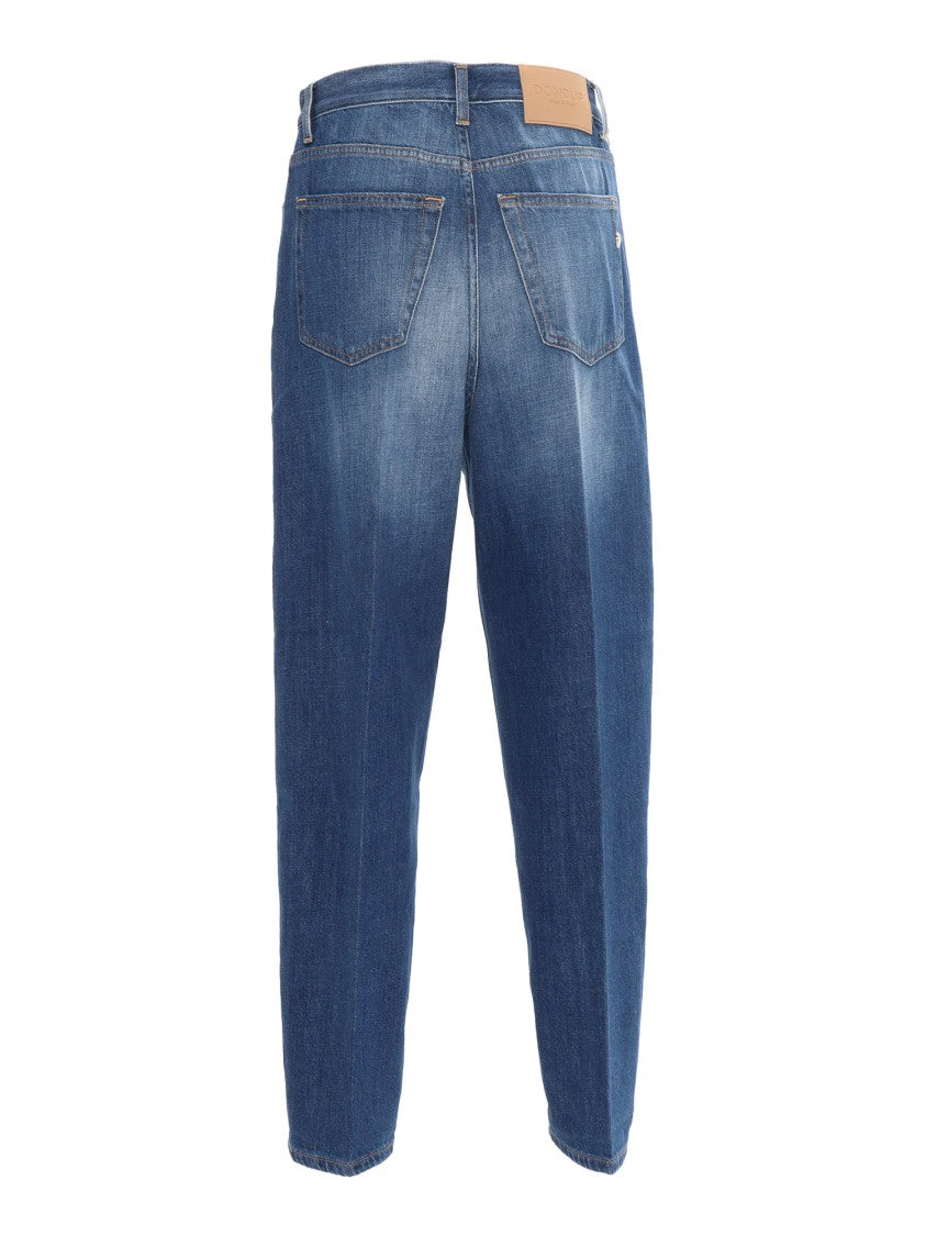 Dondup Relaxed Fit Tapered Jeans With Vintage Wash