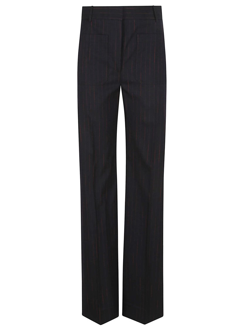 Victoria Beckham Tailored Trousers With Subtle Pinstripes