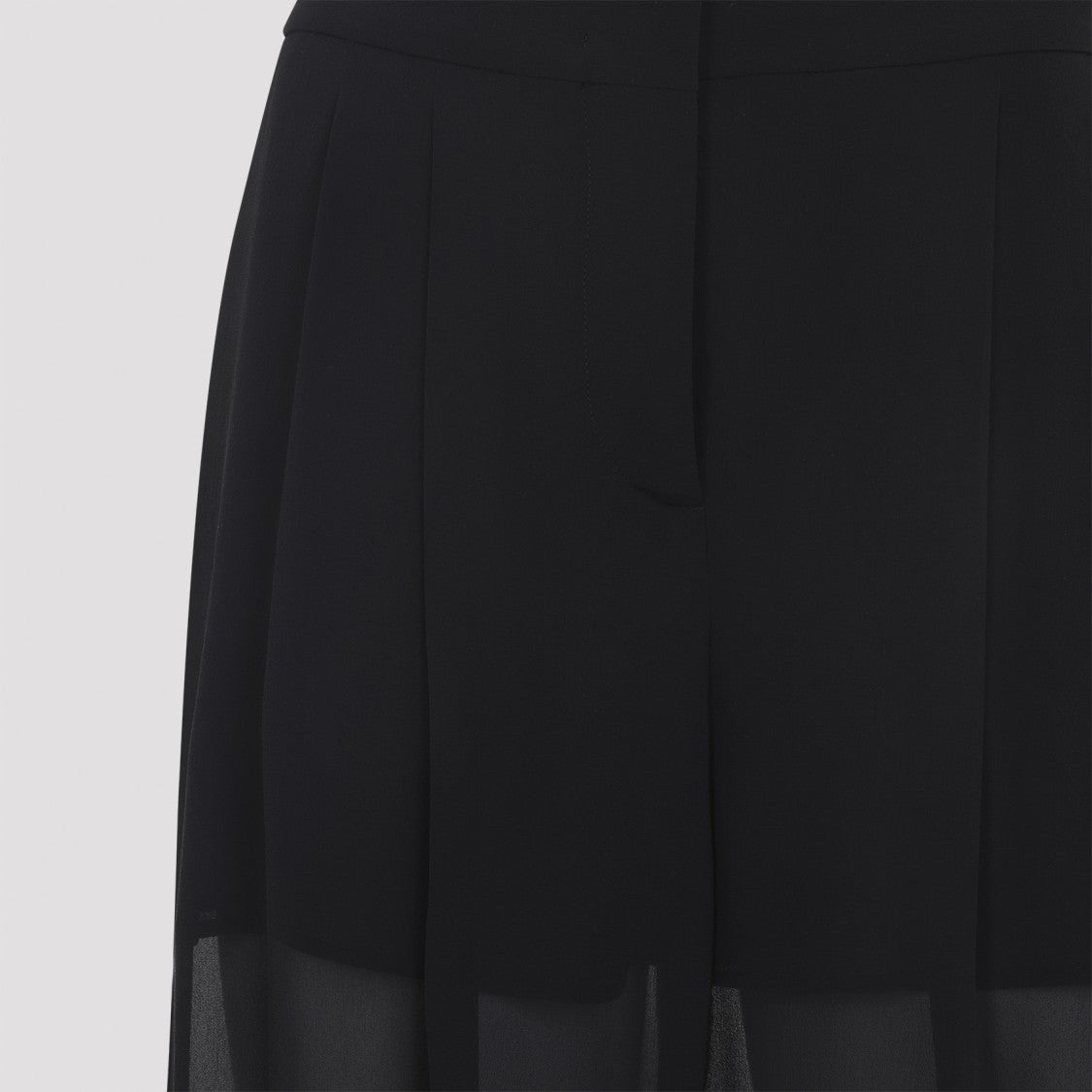 Alberta Ferretti Black Silk Georgette Pants