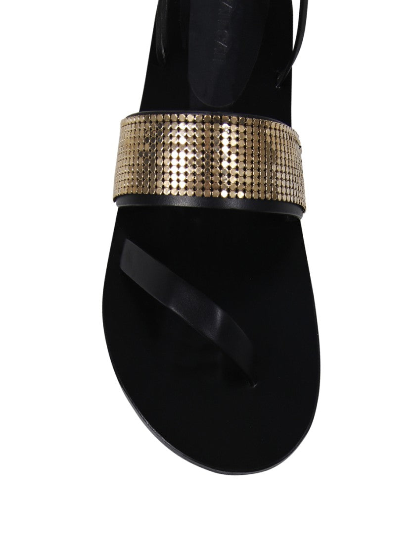 Kate Cate Ayda Crystal Laced Flat Sandal