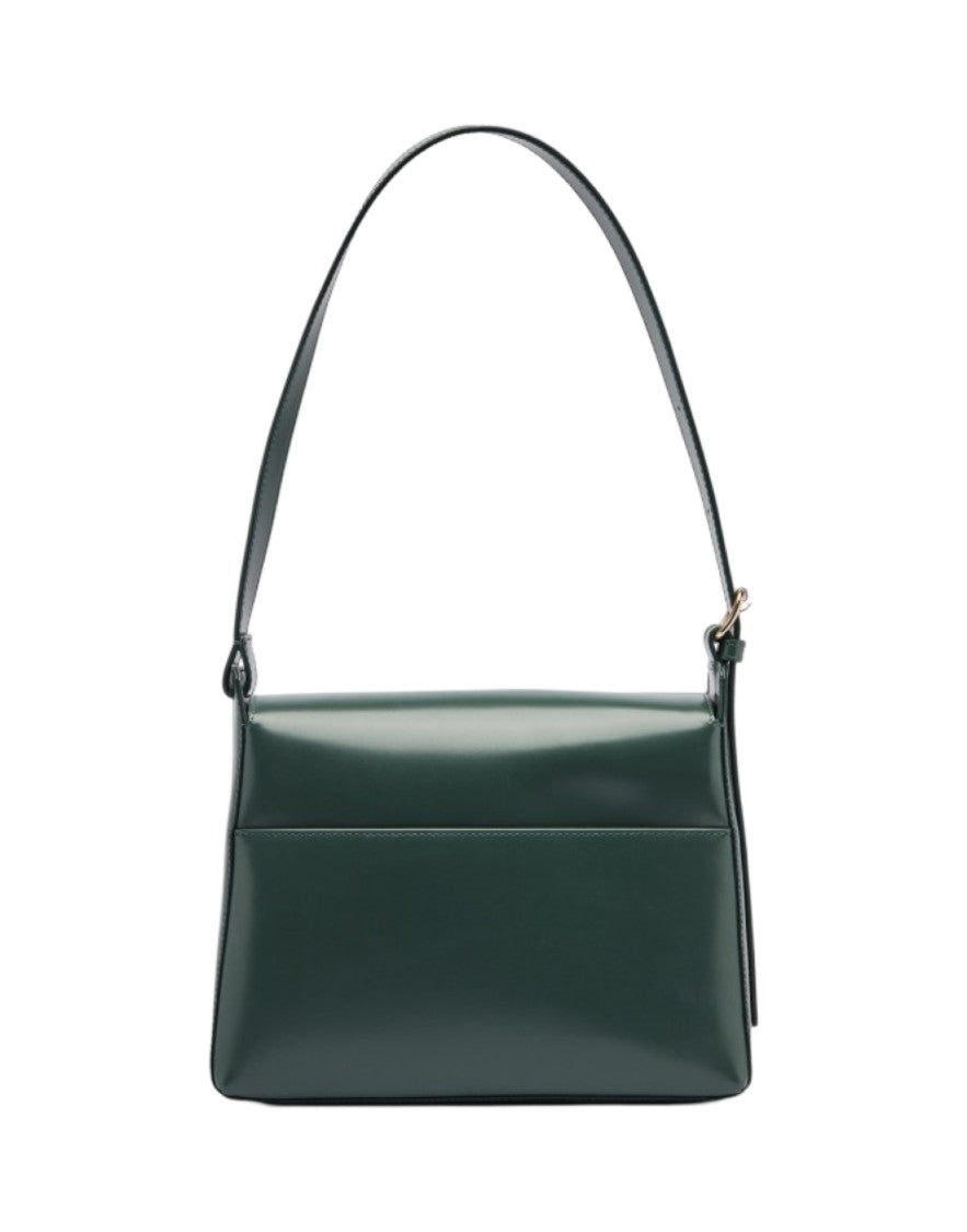 A.P.C. Dark Green Virginie Flap Bag
