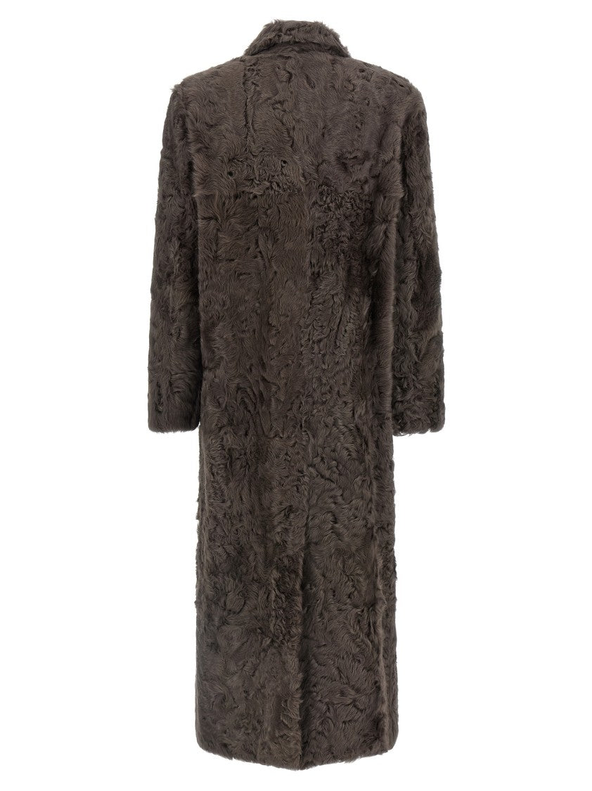 Brunello Cucinelli Wavy Shearling Coat