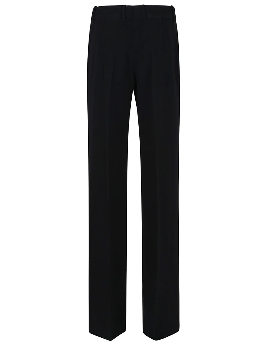 Ermanno Scervino Black Straight Leg Trousers With Tailored Fit