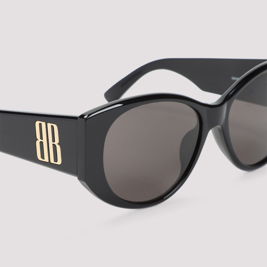 Balenciaga Black Acetate Nano Round Sunglasses