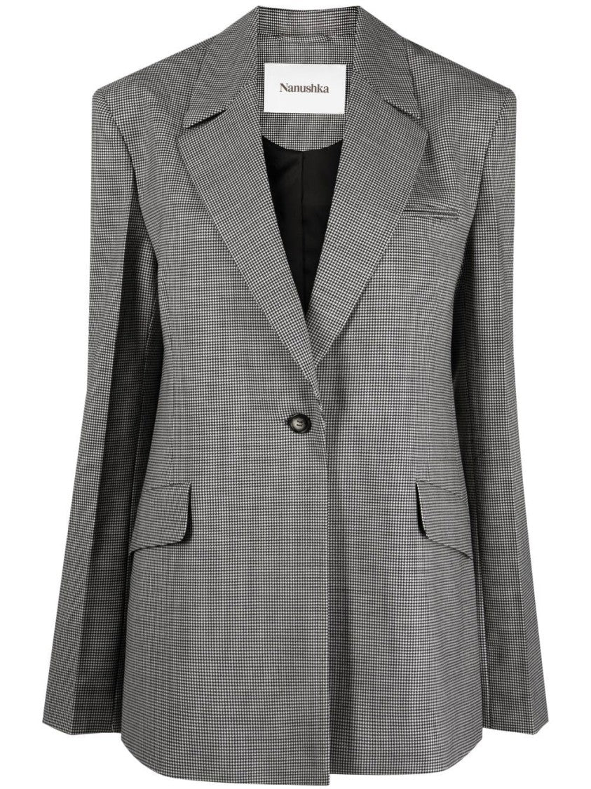Nanushka Puppytooth Oversized Blazer