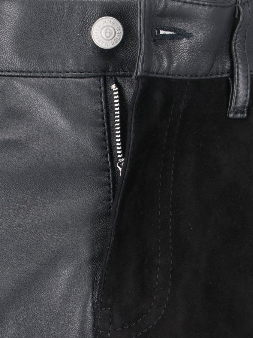 Mm6 By Maison Margiela Maxi Leather Skirt – Black