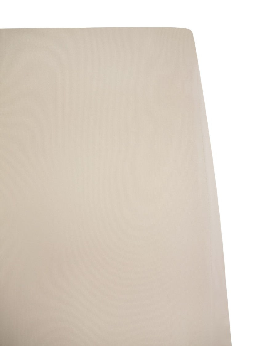 Brunello Cucinelli Flute Skirt In Comfort Viscose Couture Twill