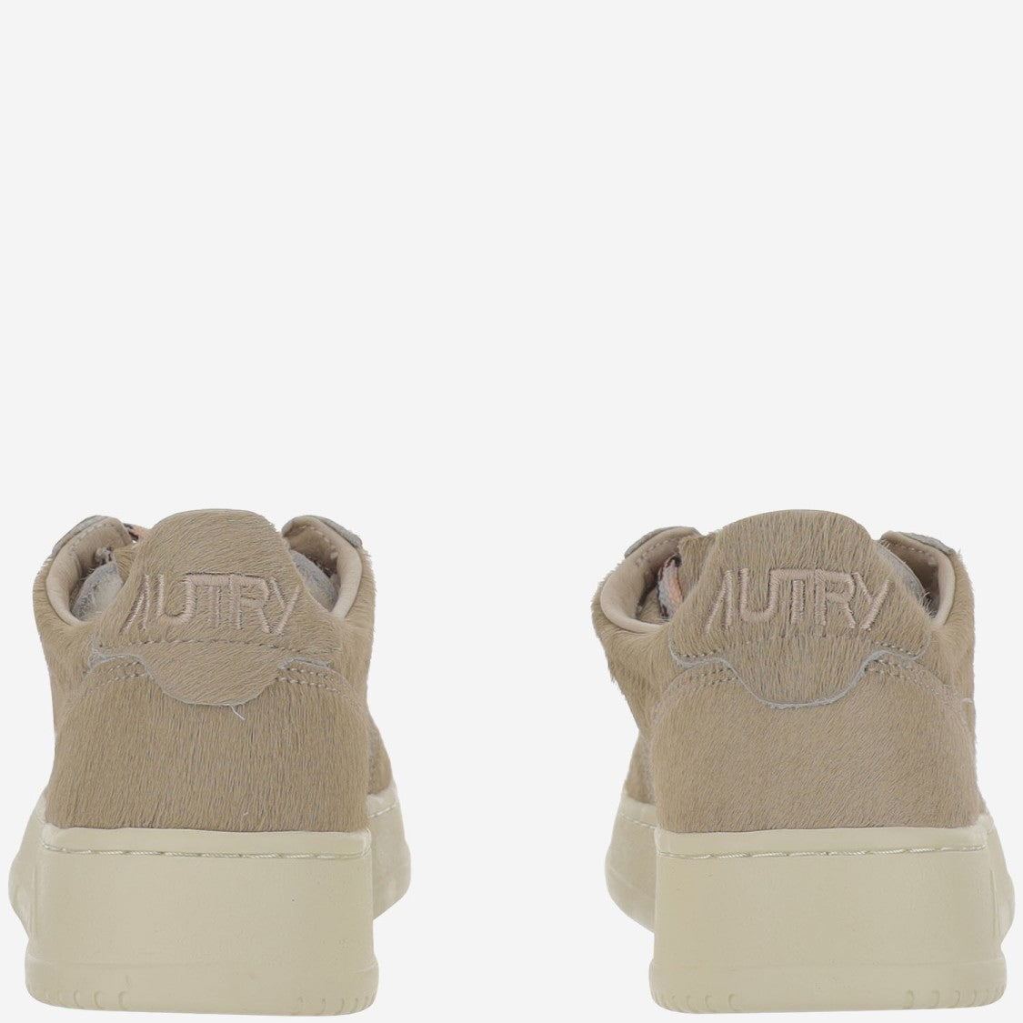 Autry Beige Suede Medalist Low Sneakers With Lace-Up Front