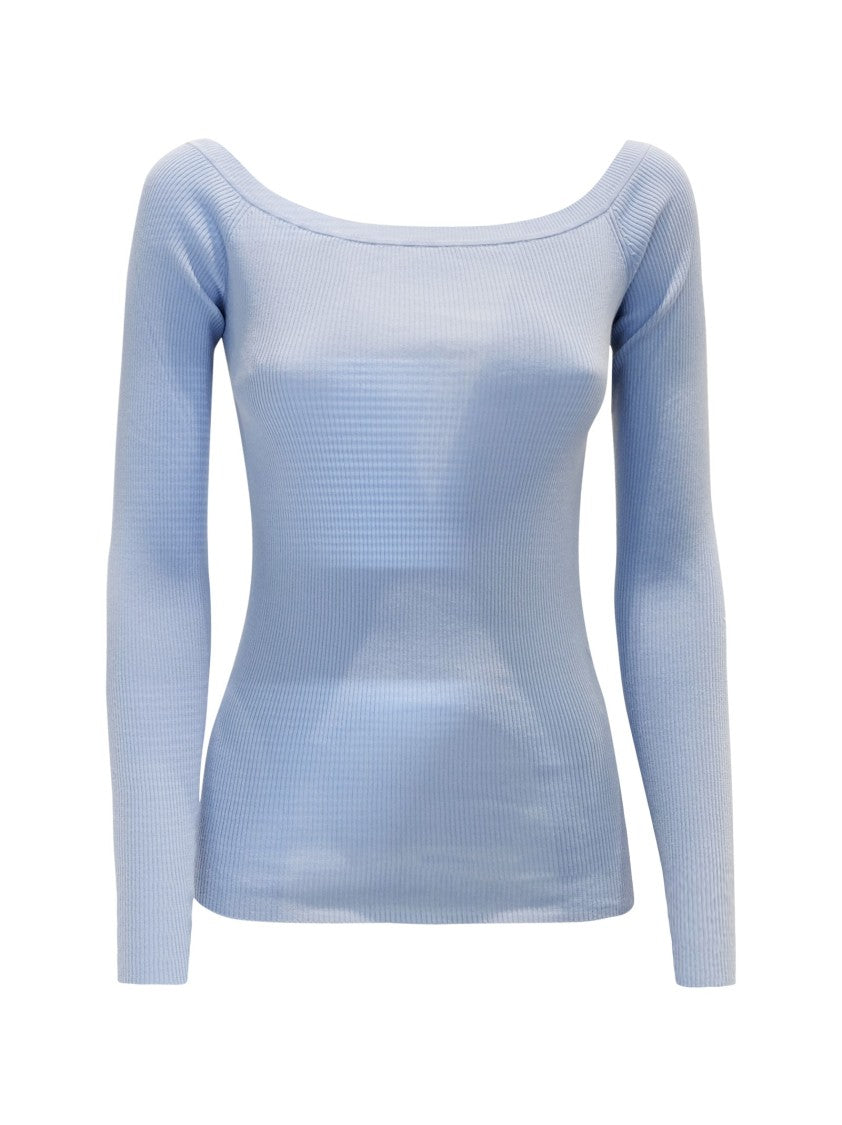 P.A.R.O.S.H. Powder Blue Cotton Cipria24 Sweater
