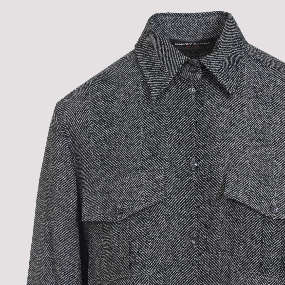 Ermanno Scervino Printed Grey Viscose Shirt