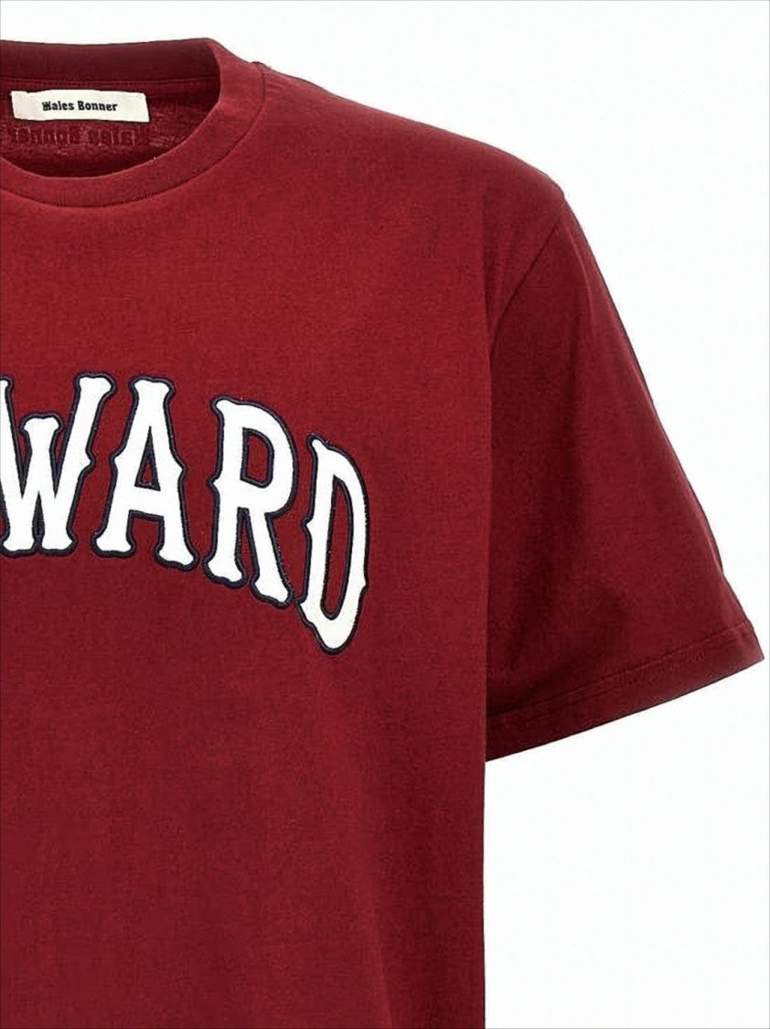 Wales Bonner Cropped Short-Sleeve T-Shirt With Bold Arched Print