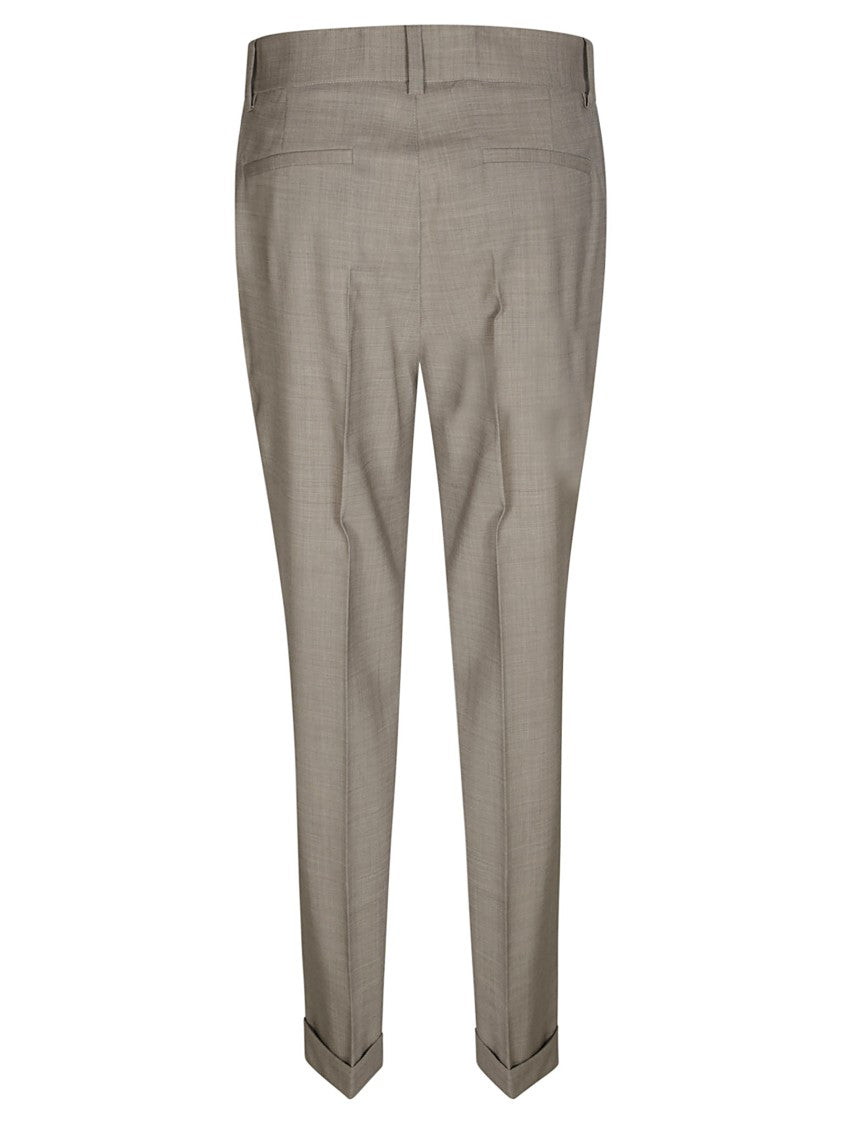Parosh Straight-Leg Tailored Trousers With Front Pleats
