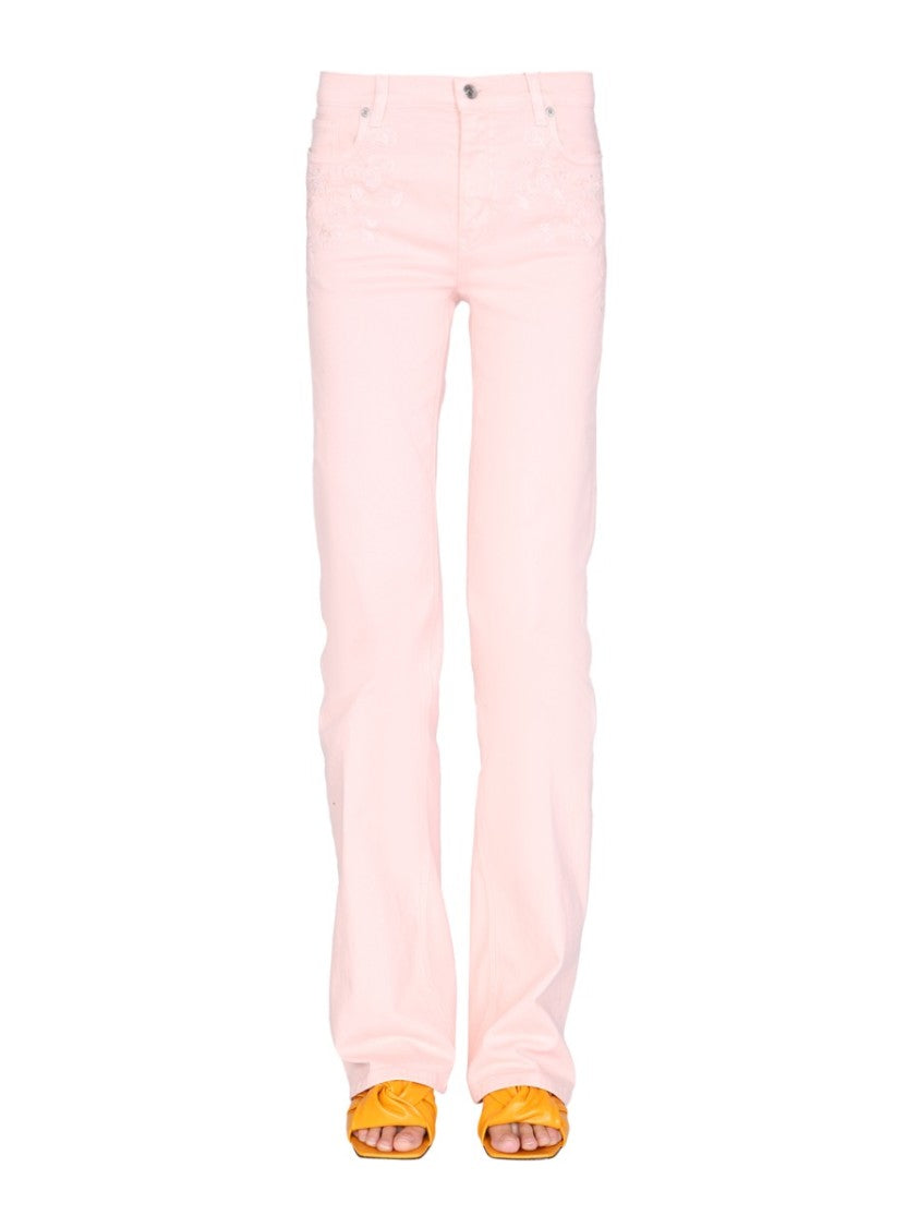 Etro Jeans With Embroidered Floral Detail