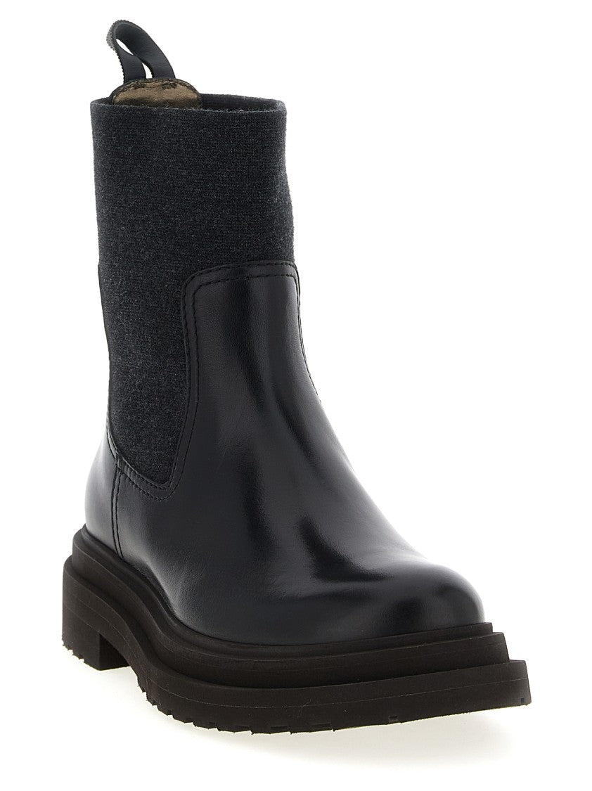 Brunello Cucinelli Precious Loop Detail Ankle Boots
