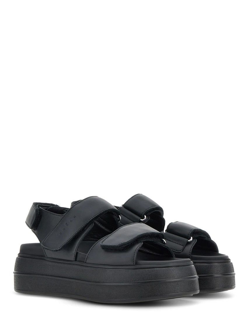 Hogan Chunky Platform Sandals With Adjustable Straps