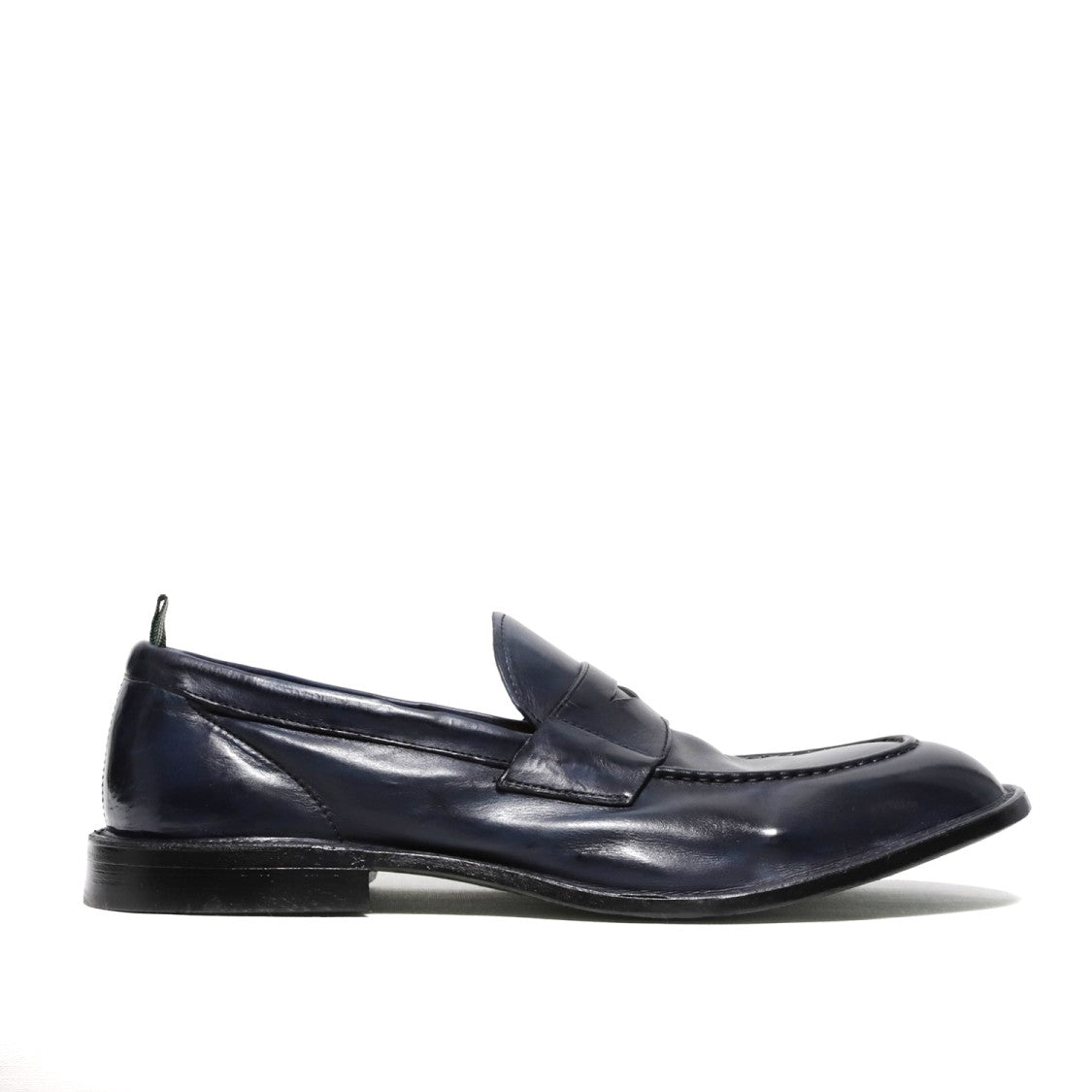 Green George Blue Leather Moccasin