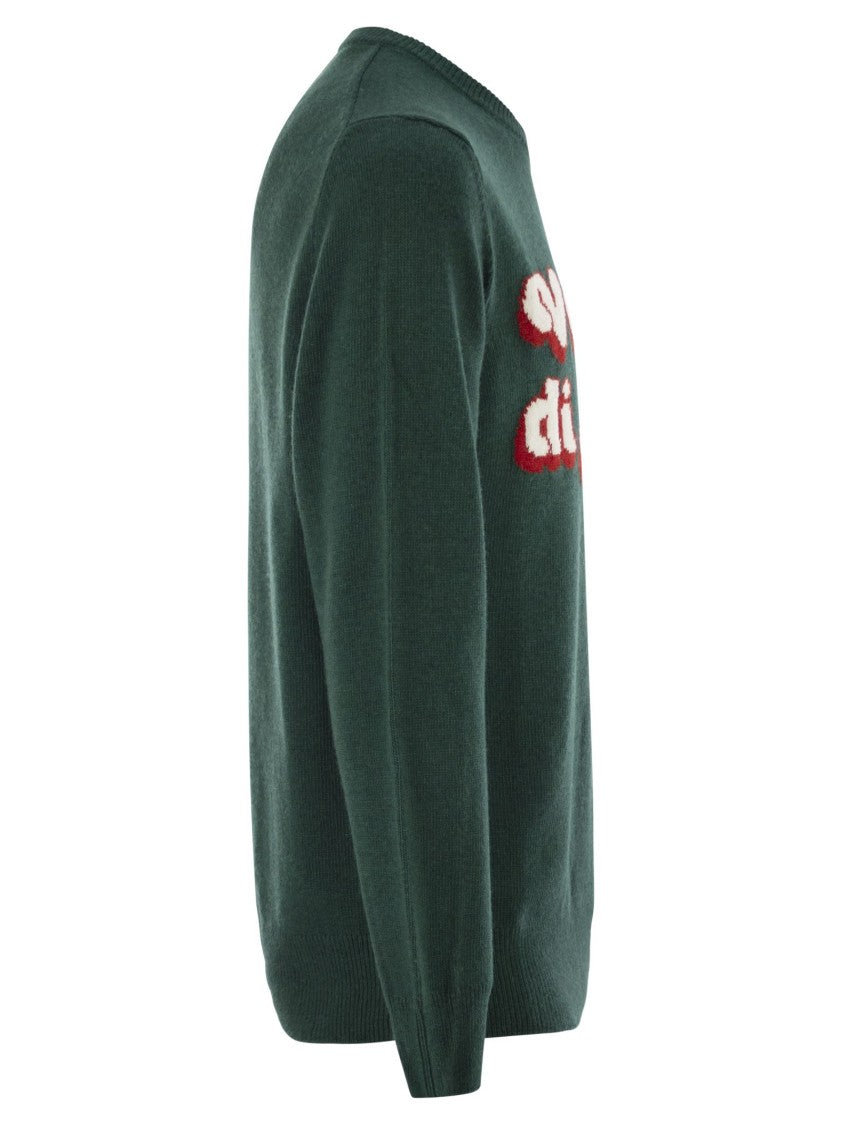 Mc2 Saint Barth Heron - Crew Neck Sweater With Embroidery On The Front