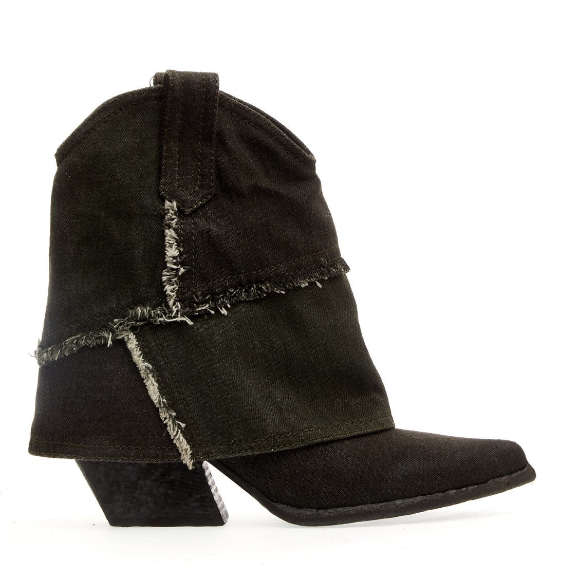 Elena Iachi Gray Jeans Cowboy Boots