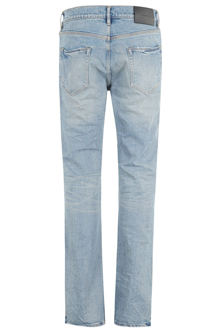 Purple Brand Indigo Flared Jeans With Classic Five-Pocket Design