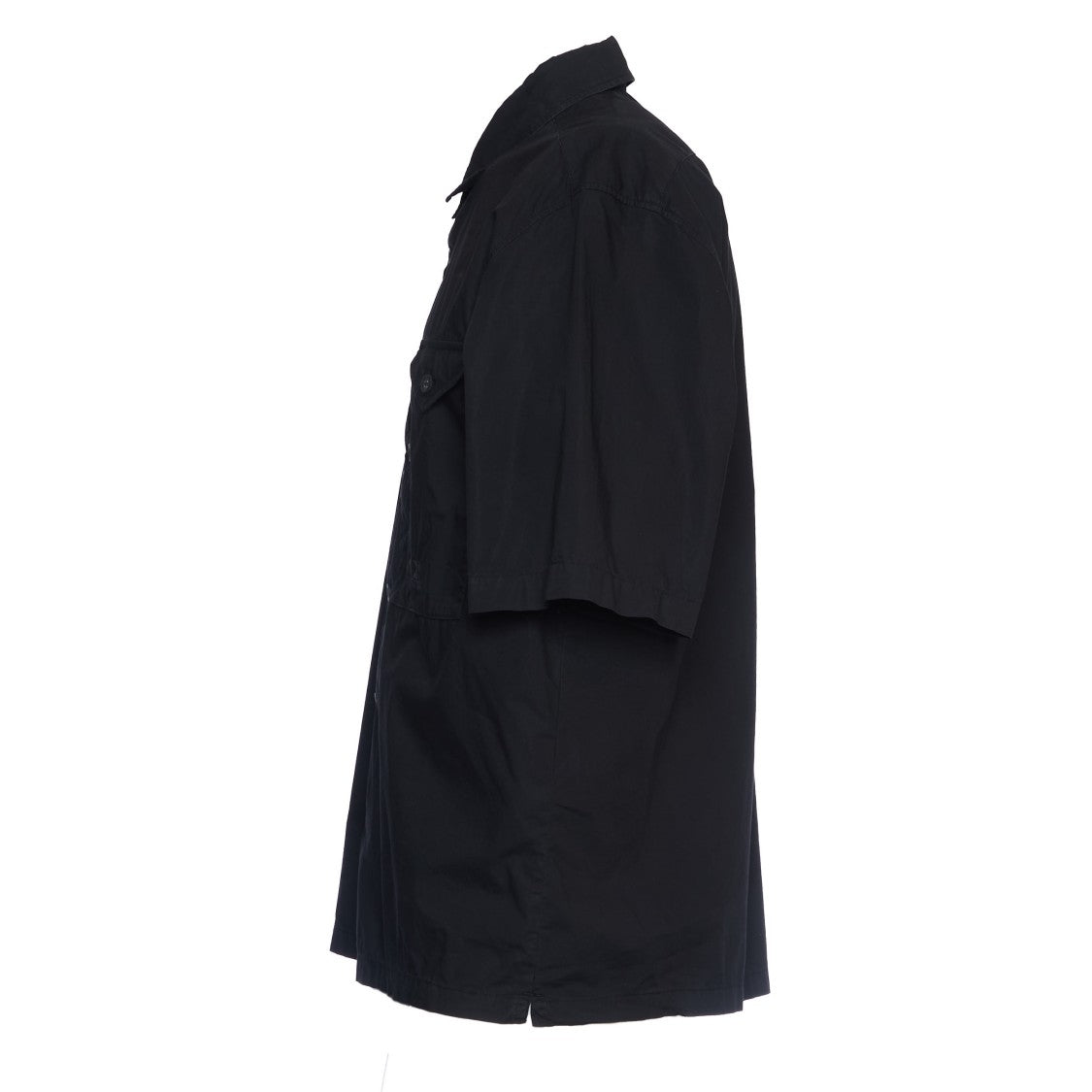 C.P. Company Black Popeline Shirt With Classic Collar