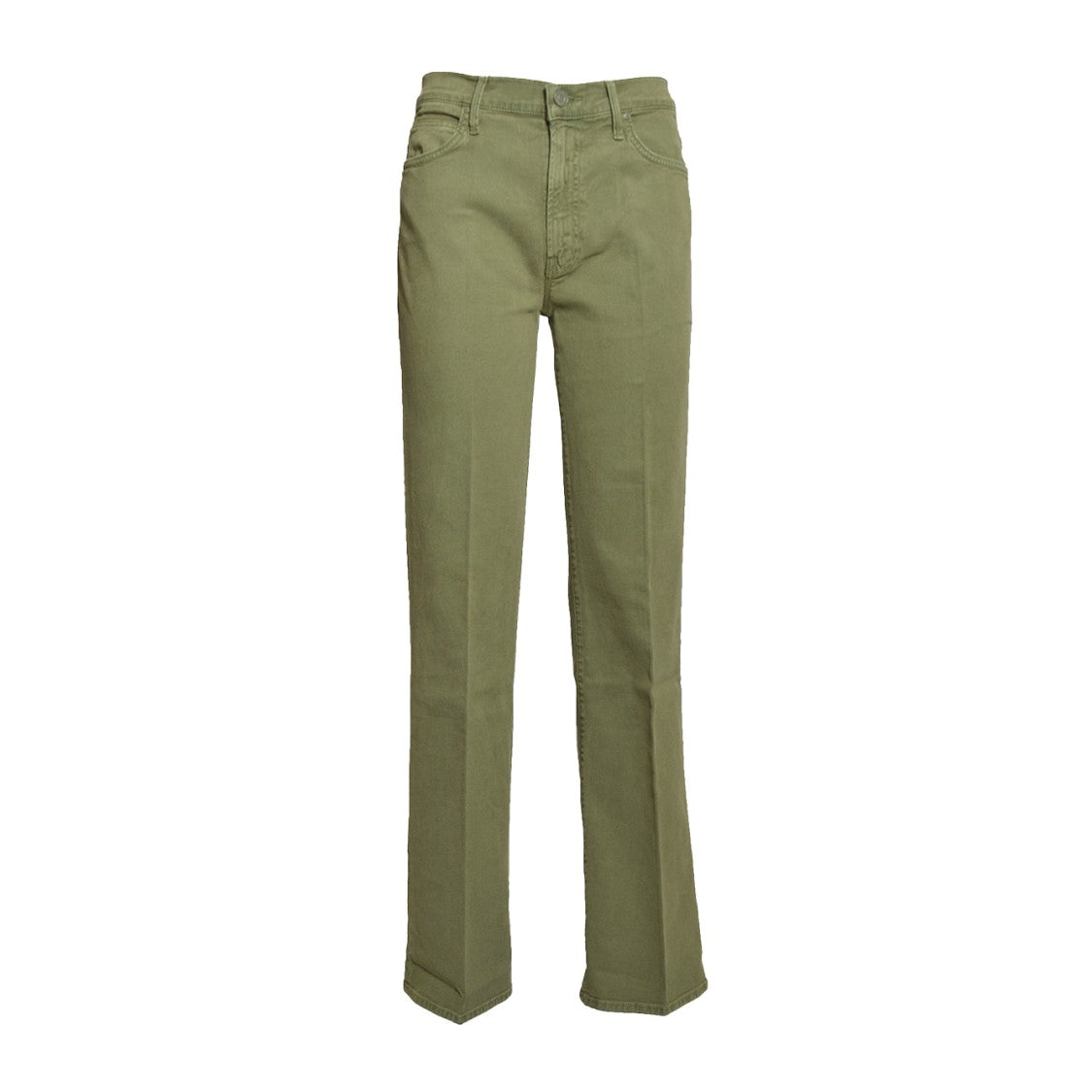 Mother Mid-Rise Straight-Leg Jeans With Slightly Flared Leg