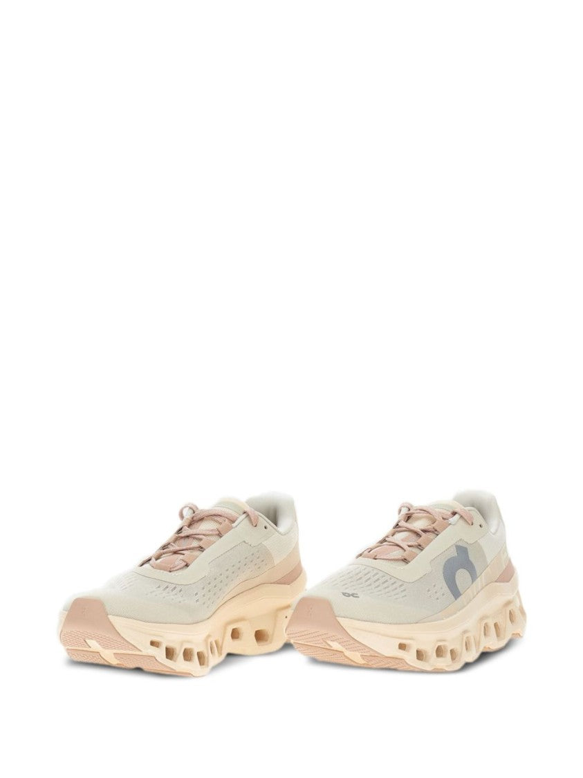 On Breathable Fabric Sneakers With Sculpted Rubber Sole