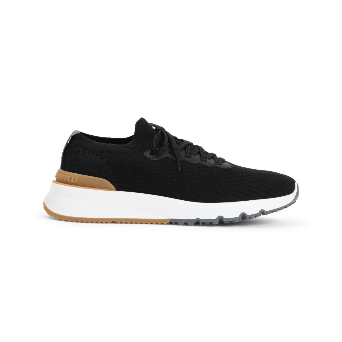 Brunello Cucinelli Black Textile Sneakers