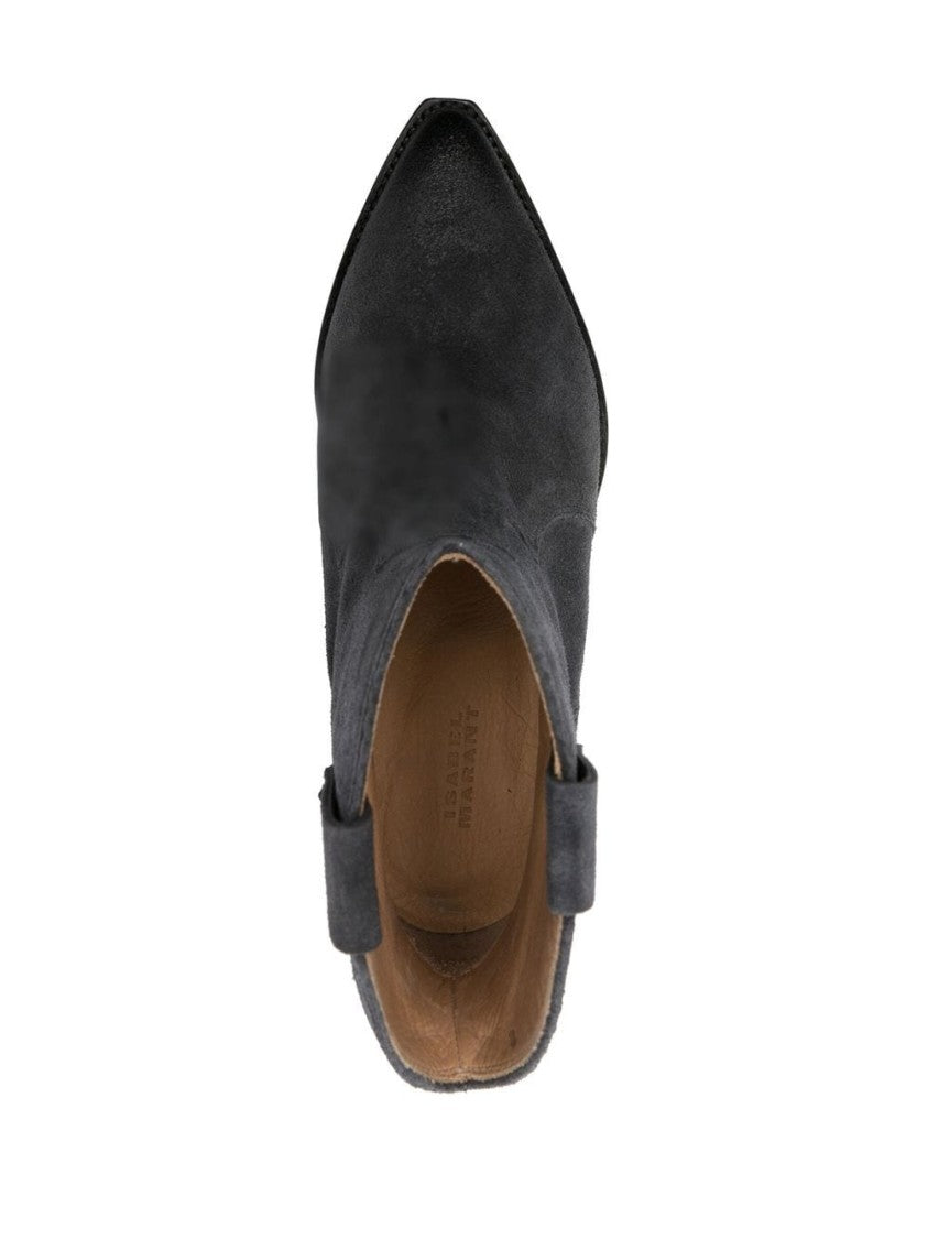 Isabel Marant Pointed Toe Ankle Boots With Western-Inspired Design