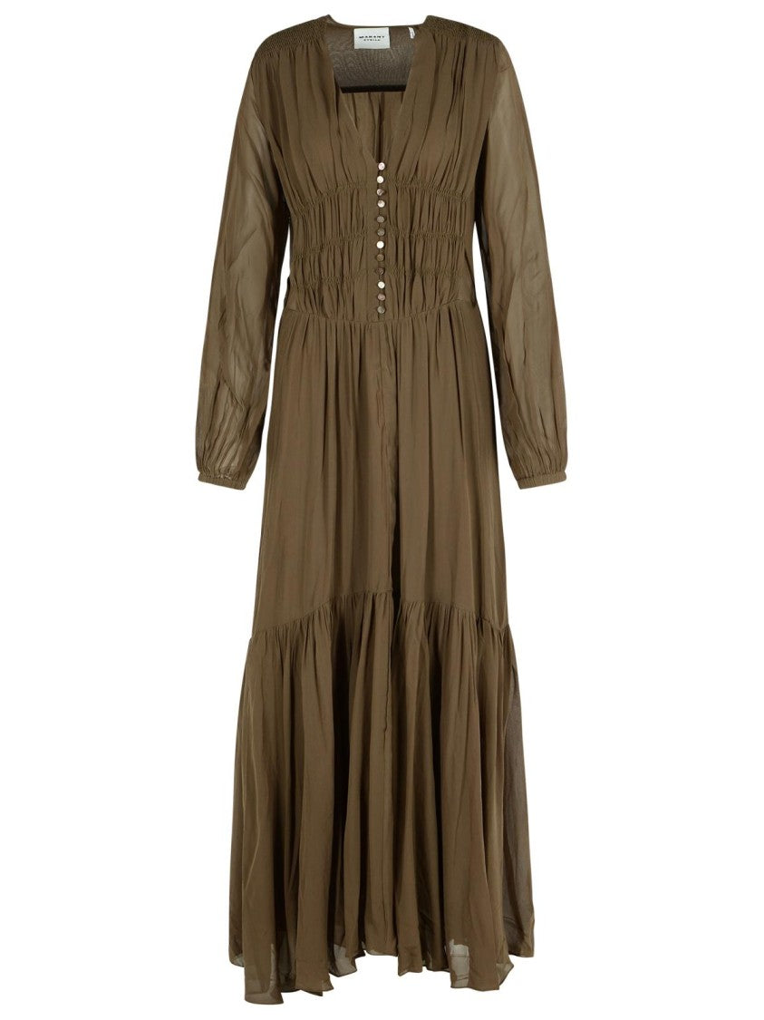 Isabel Marant Étoile Briane' Khaki Viscose Dress