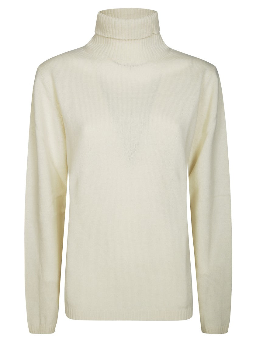 Daniele Fiesoli Relaxed-Fit White Turtleneck Sweater