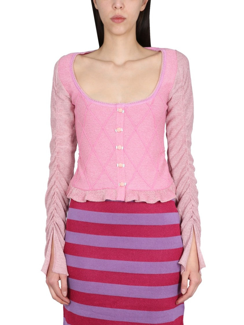 Cormio Ruffled Sleeves Cardigan