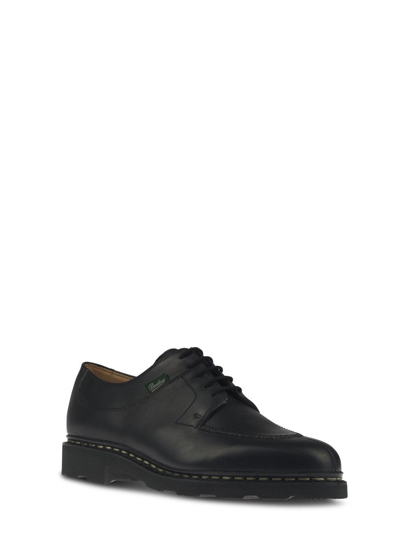 Paraboot Smooth Leather Lace-Up Flat Shoes