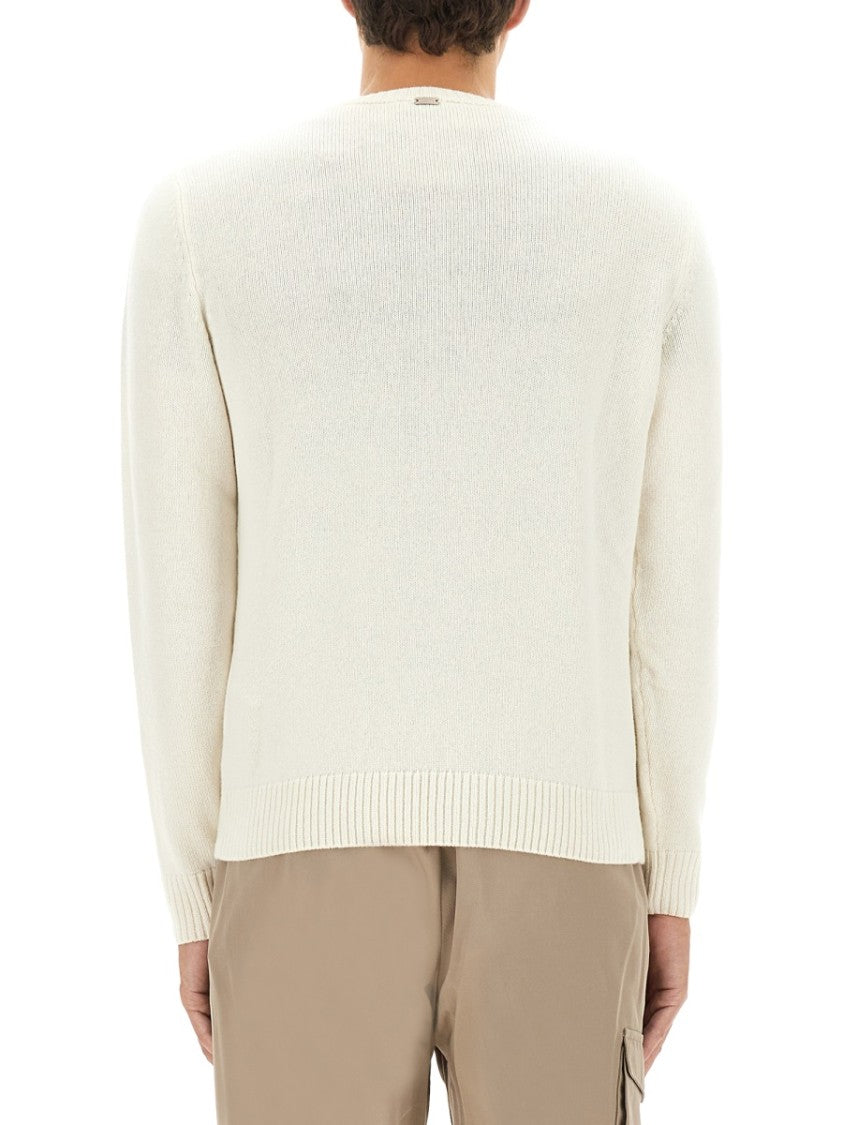 Herno Textured Diamond Knit Cashmere Sweater