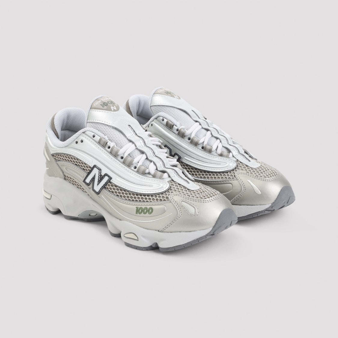 New Balance 1000 Silver Leather Sneakers