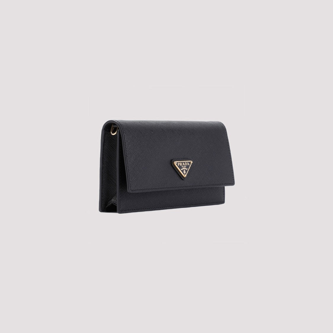 Prada Rectangular Mini Pouch In Black Saffiano Leather