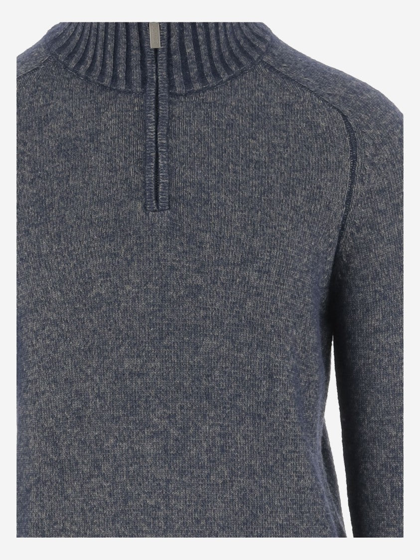 K-Way Wool Blend Sweater With Zipper At The Neck