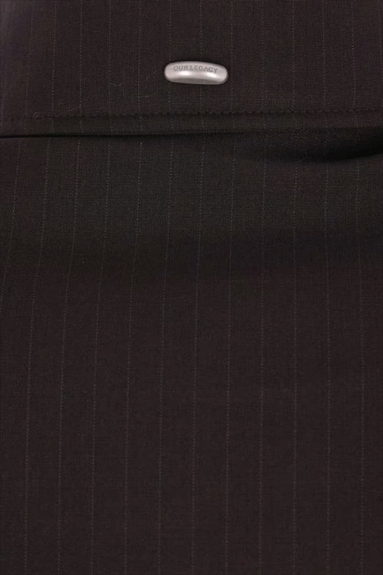 Our Legacy Cropped Padded Jacket With Subtle Pinstripe Pattern