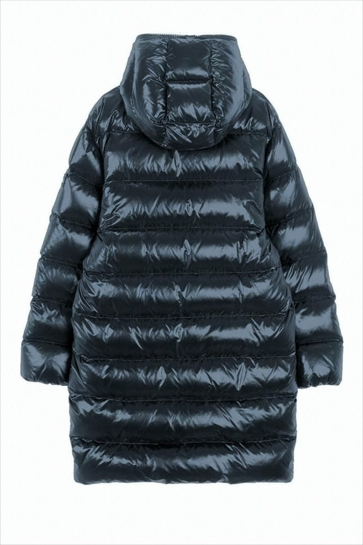 Duvetica Glossy Quilted Down Jacket With Hood And Oversized Fit