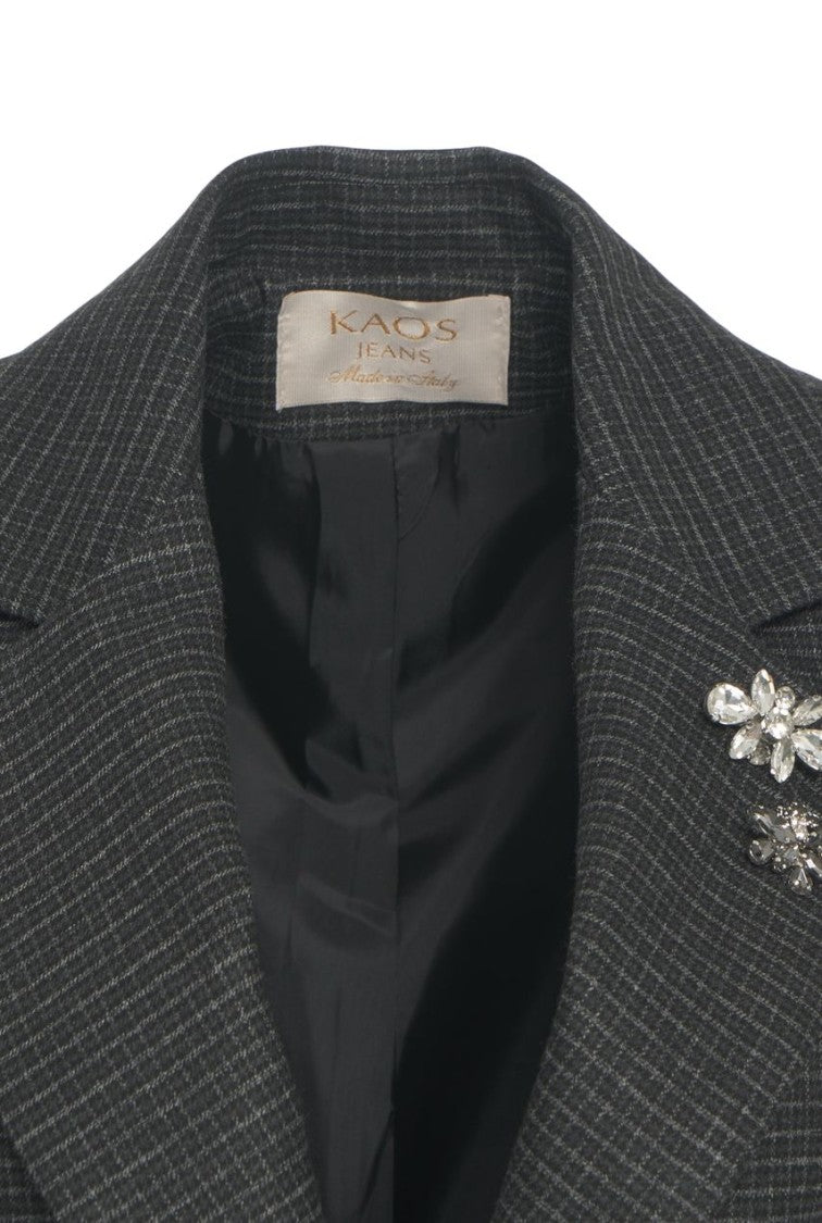 Kaos Structured Checkered Blazer