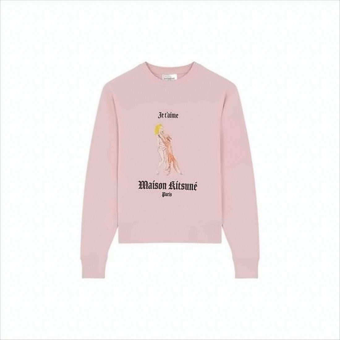 Maison Kitsuné Pink Graphic Print Long-Sleeve Sweatshirt