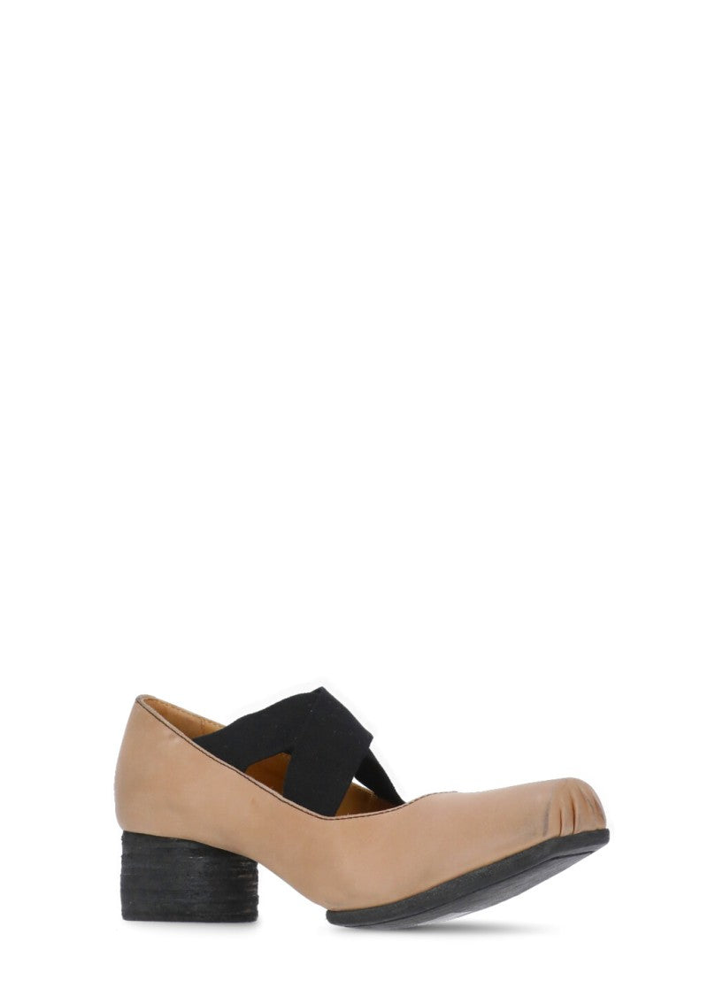 Uma Wang Leather Heeled Ballet Shoes