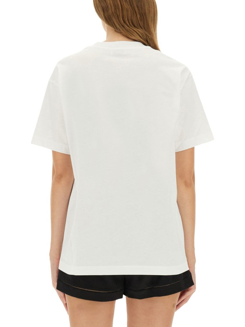 Moschino Relaxed-Fit Cotton T-Shirt With Bold Globe Print