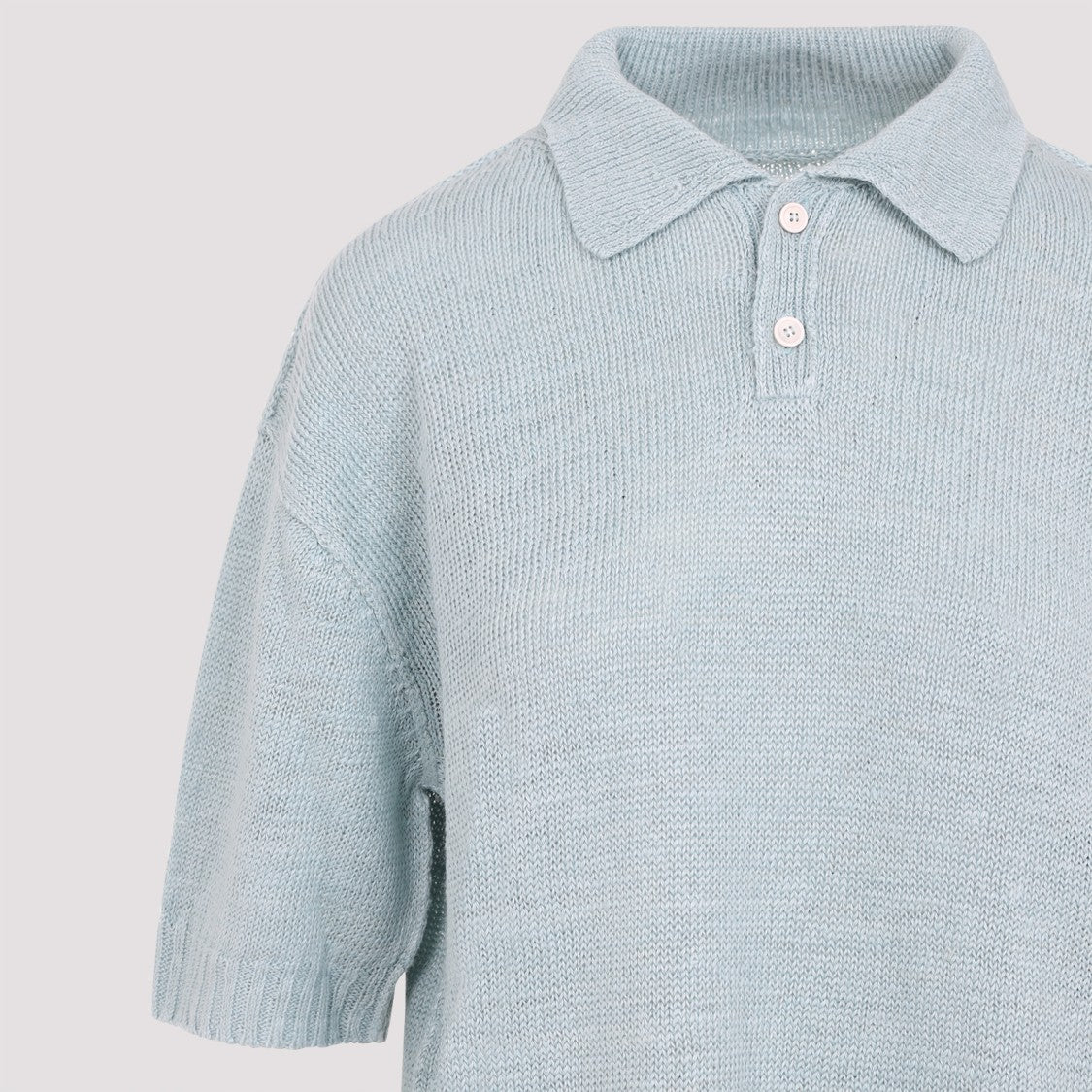 Maison Margiela Light Blue True Hemp Polo Shirt