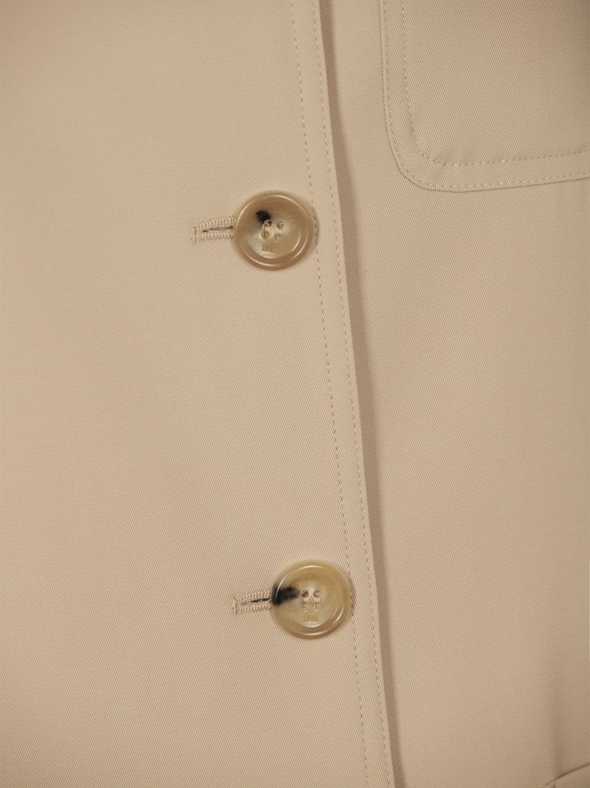 Max Mara Tailored Waist Jacket With Classic Collar