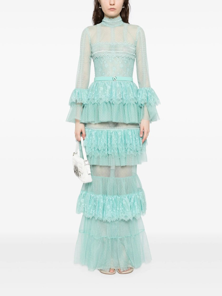 Saiid Kobeisy Ruffled Lace Dress