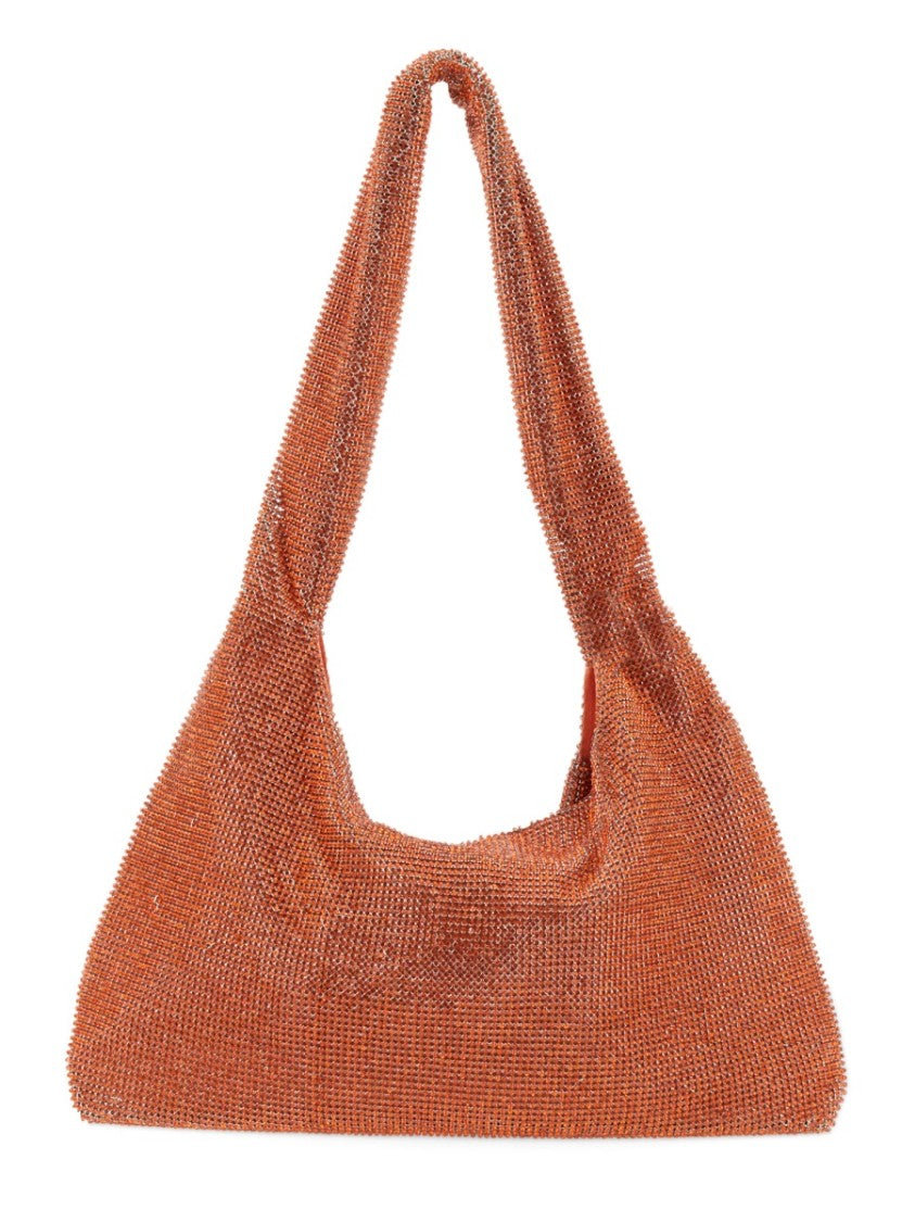 Kara Rhinestone-Embellished Triangular Shoulder Bag